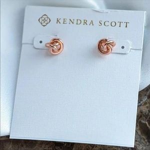 Kendra Scott Rose Gold Knot Studs